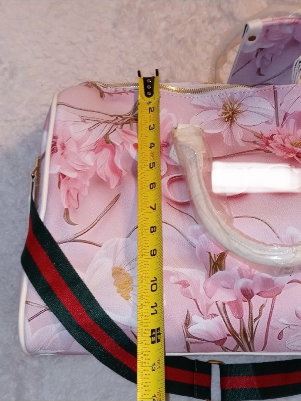 GUCCIDesigner Pink Floral Tote and Duffle Set - Picture 7 of 9